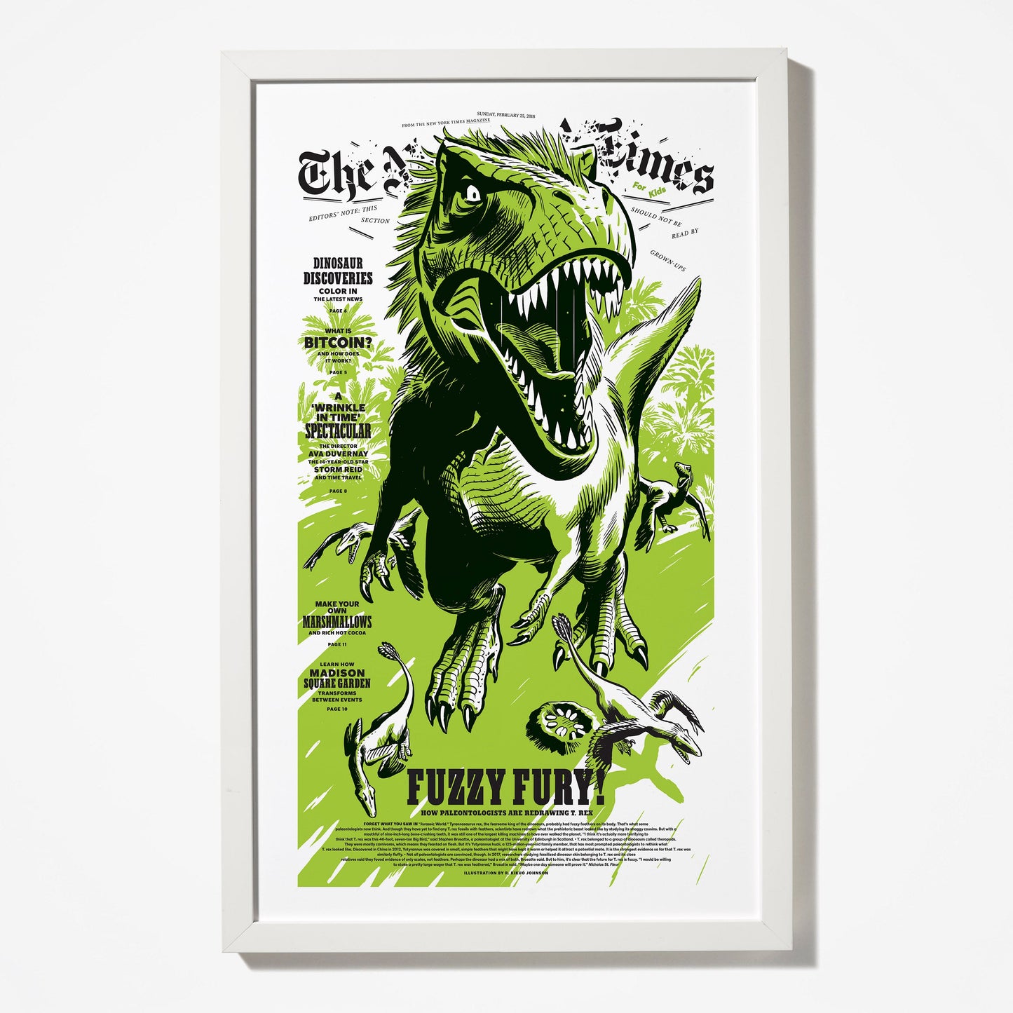 “Fuzzy Fury” Framed Print