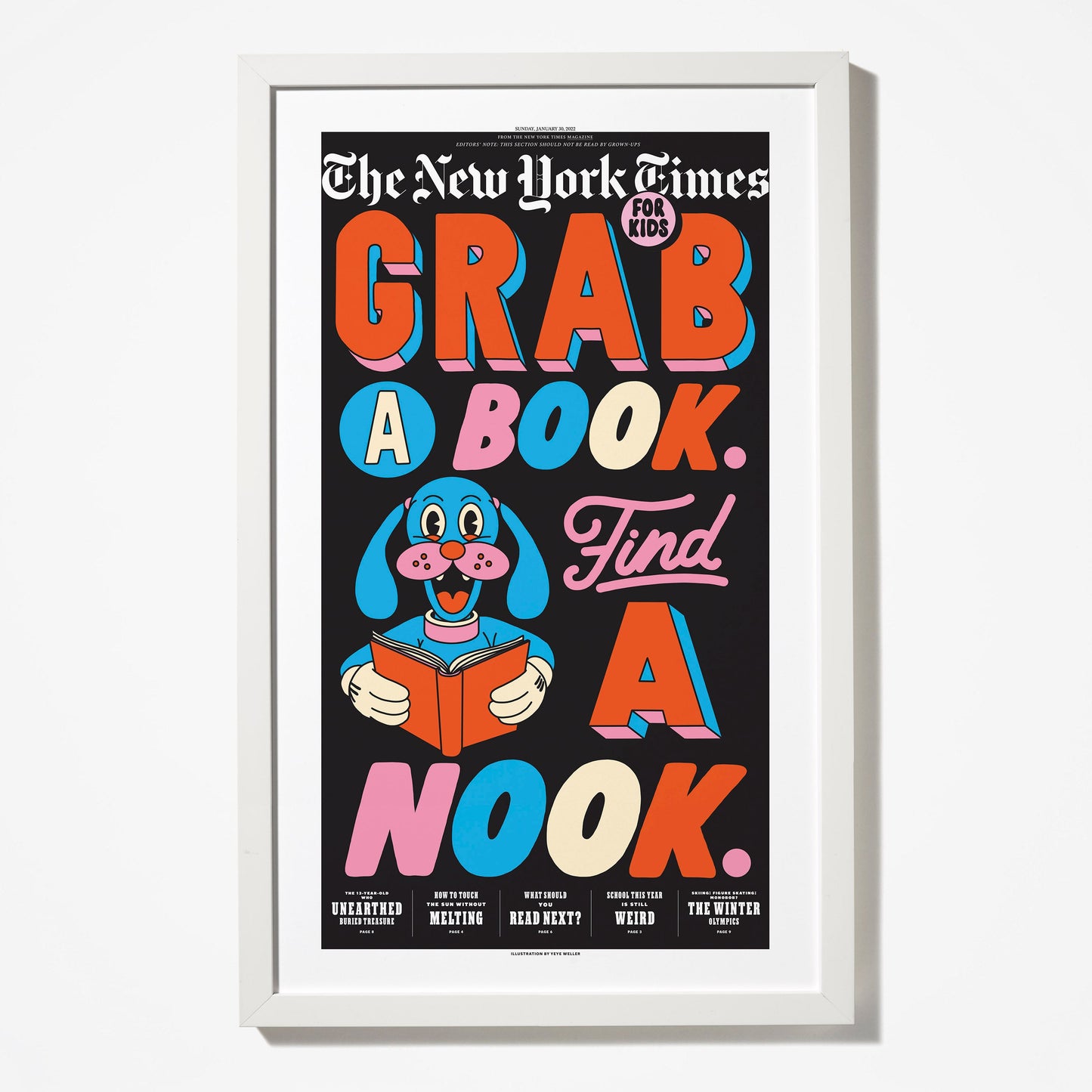 “Grab a Book. Find a Nook” Framed Print