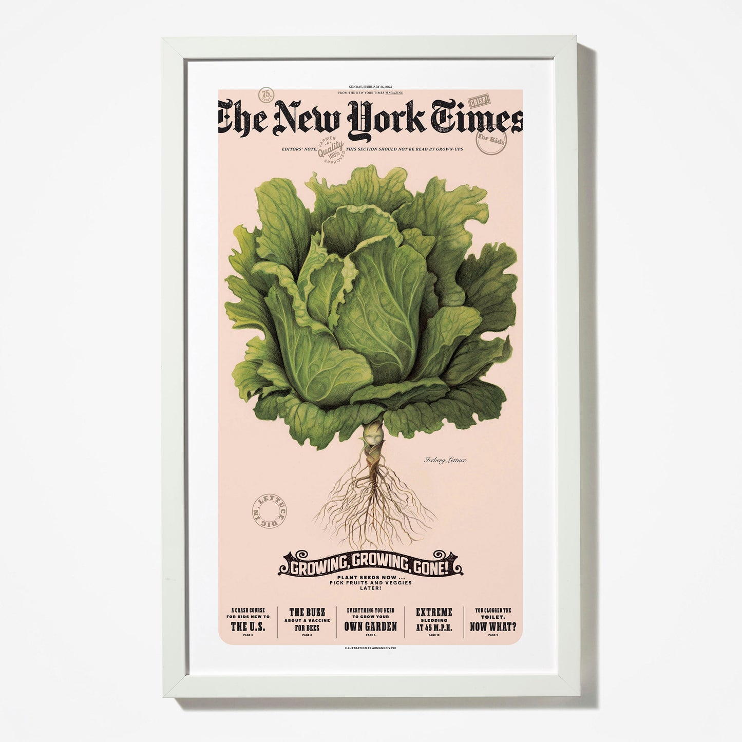 “Growing, Growing, Gone!” Framed Print